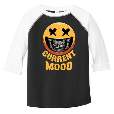 Current Mood Funny Halloween Skeleton Toddler Fine Jersey T-Shirt