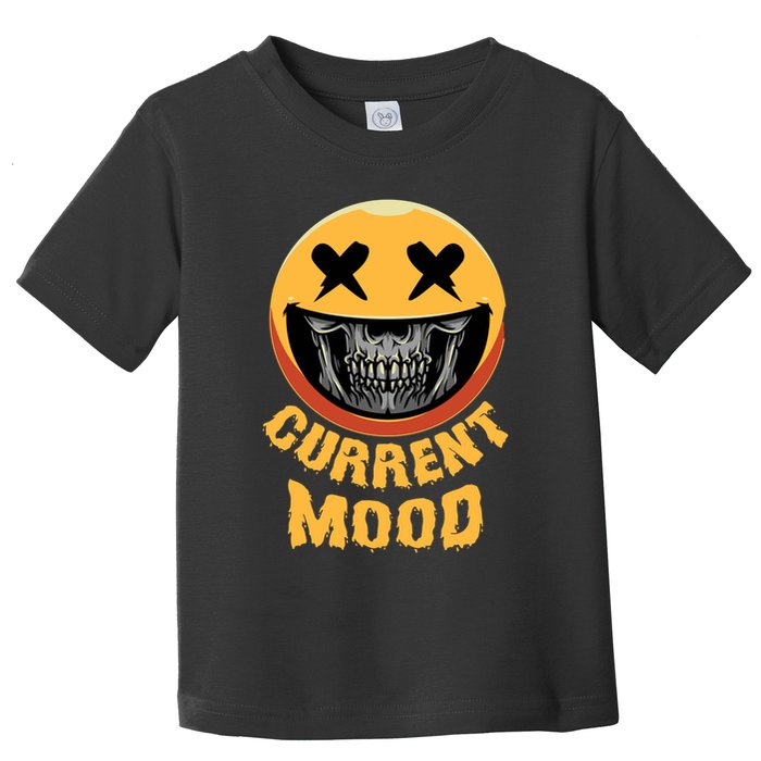 Current Mood Funny Halloween Skeleton Toddler T-Shirt
