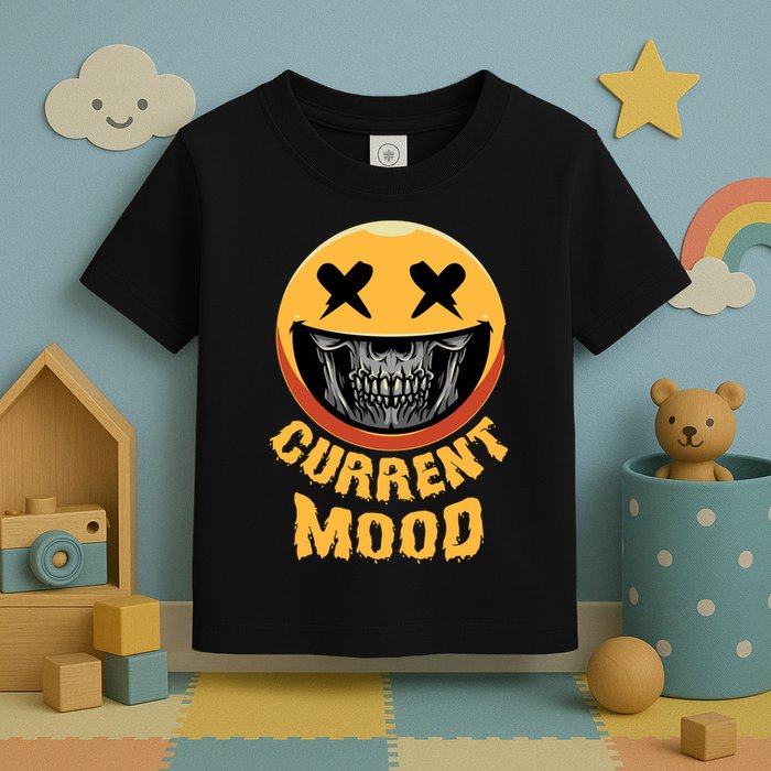 Current Mood Funny Halloween Skeleton Toddler T-Shirt