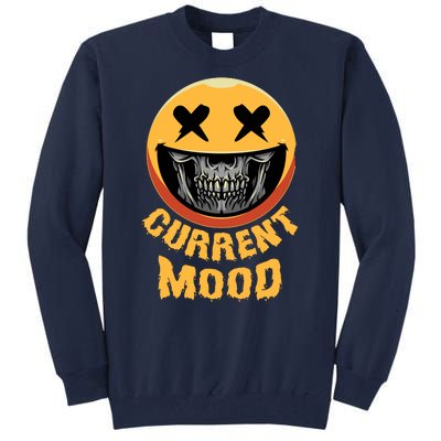 Current Mood Funny Halloween Skeleton Tall Sweatshirt