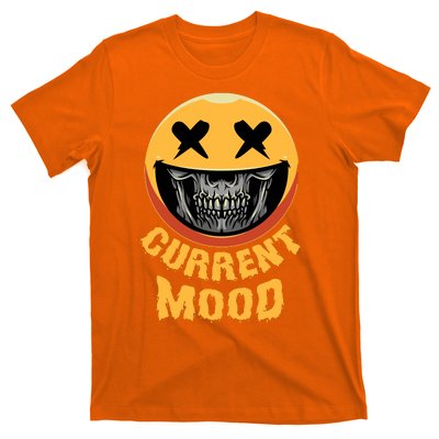 Current Mood Funny Halloween Skeleton T-Shirt