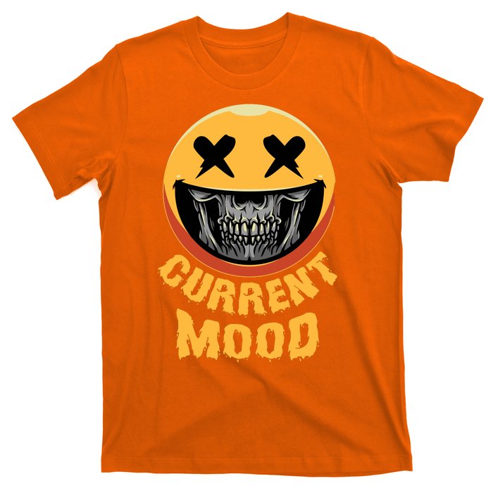 Current Mood Funny Halloween Skeleton T-Shirt