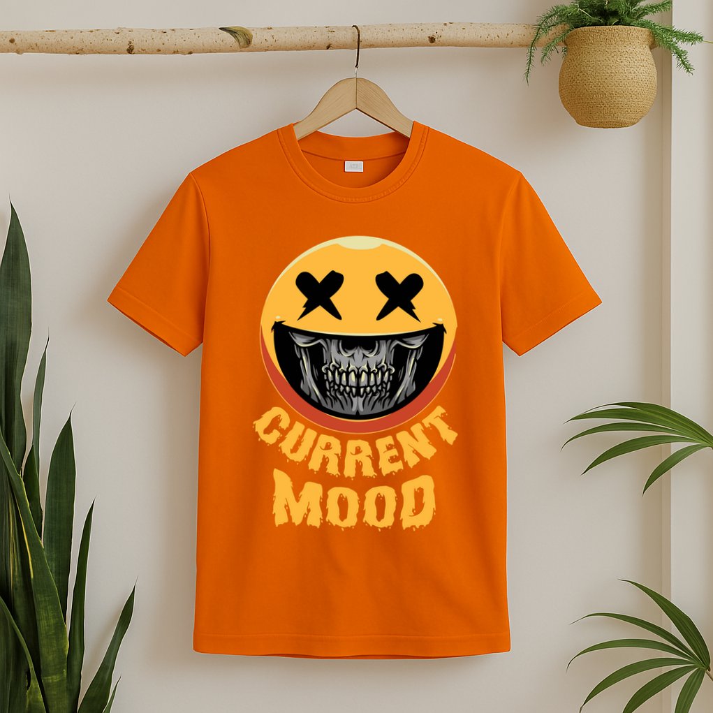 Current Mood Funny Halloween Skeleton T-Shirt