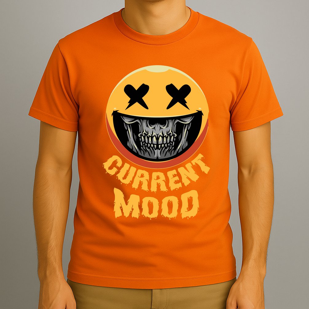 Current Mood Funny Halloween Skeleton T-Shirt