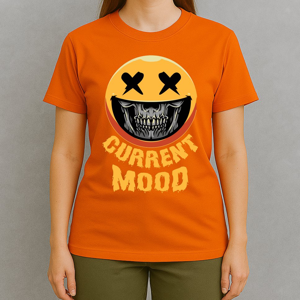 Current Mood Funny Halloween Skeleton T-Shirt