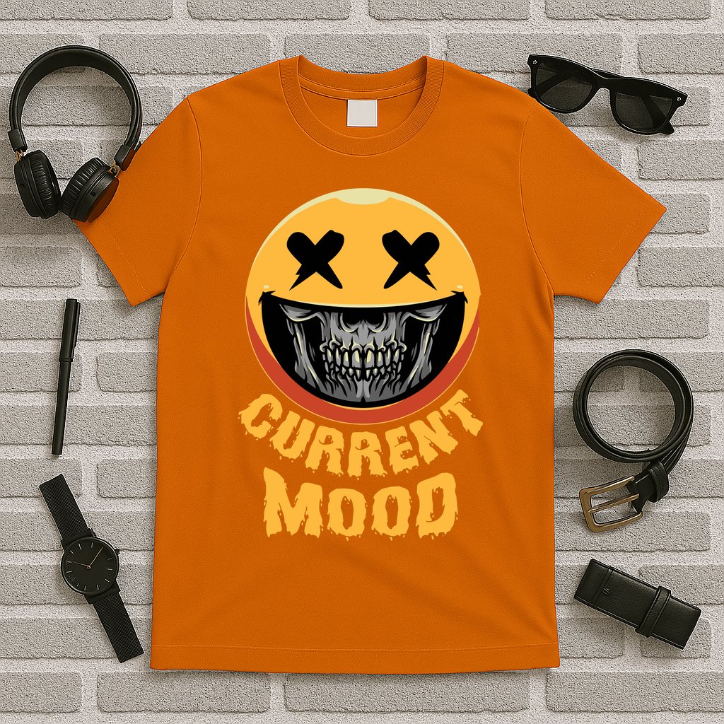 Current Mood Funny Halloween Skeleton T-Shirt