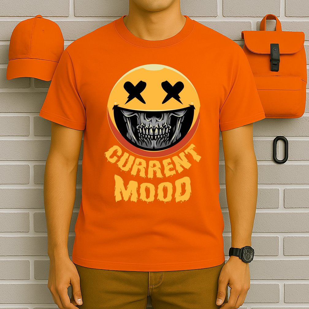 Current Mood Funny Halloween Skeleton T-Shirt