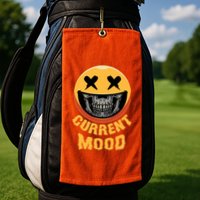 Current Mood Funny Halloween Skeleton Golf Towel