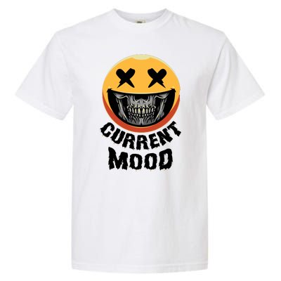 Current Mood Funny Halloween Skeleton Garment-Dyed Heavyweight T-Shirt