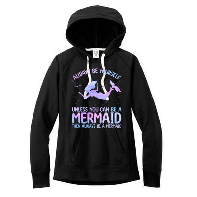 Cute Mermaid For Women Girl Kids Sea Mermaid Birthday Lover Women's Fleece Hoodie