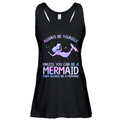 Cute Mermaid For Women Girl Kids Sea Mermaid Birthday Lover Ladies Essential Flowy Tank