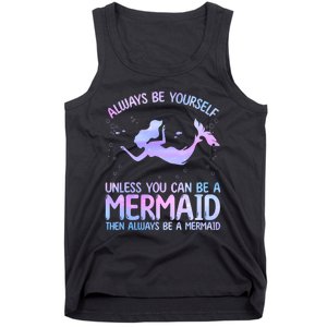 Cute Mermaid For Women Girl Kids Sea Mermaid Birthday Lover Tank Top