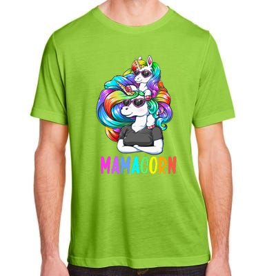 Cute Mamacorn Funny Unicorn Mothers Day Rainbow Adult ChromaSoft Performance T-Shirt