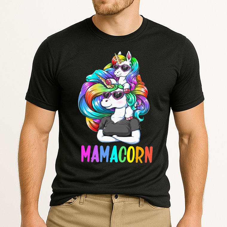 Cute Mamacorn Funny Unicorn Mothers Day Rainbow Cooling Performance Crew T-Shirt