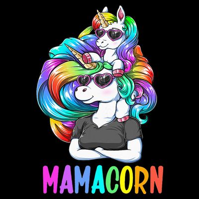 Cute Mamacorn Funny Unicorn Mothers Day Rainbow T-Shirt