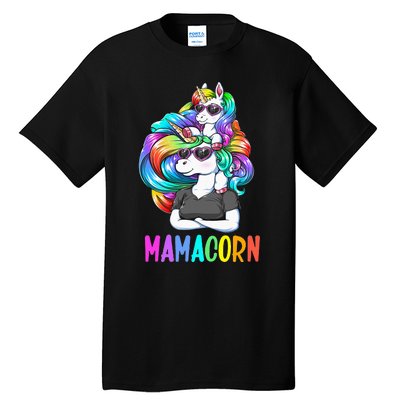 Cute Mamacorn Funny Unicorn Mothers Day Rainbow Tall T-Shirt