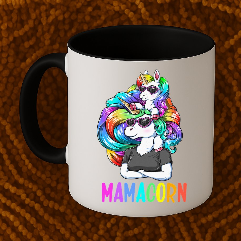 Cute Mamacorn Funny Unicorn Mothers Day Rainbow Mug