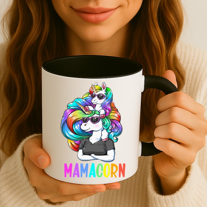 Cute Mamacorn Funny Unicorn Mothers Day Rainbow Mug