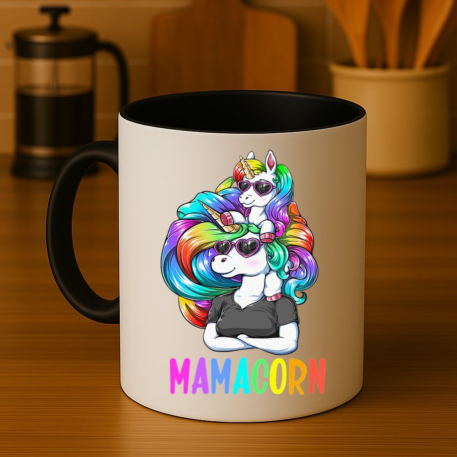 Cute Mamacorn Funny Unicorn Mothers Day Rainbow Mug