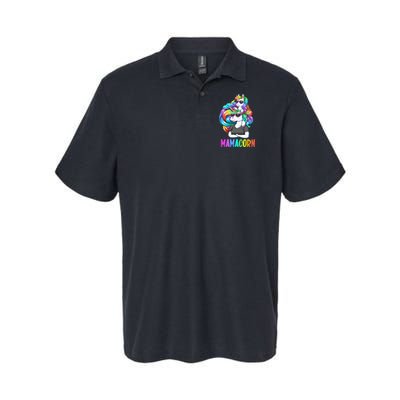 Cute Mamacorn Funny Unicorn Mothers Day Rainbow Polo
