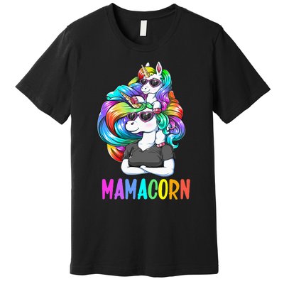 Cute Mamacorn Funny Unicorn Mothers Day Rainbow Premium T-Shirt