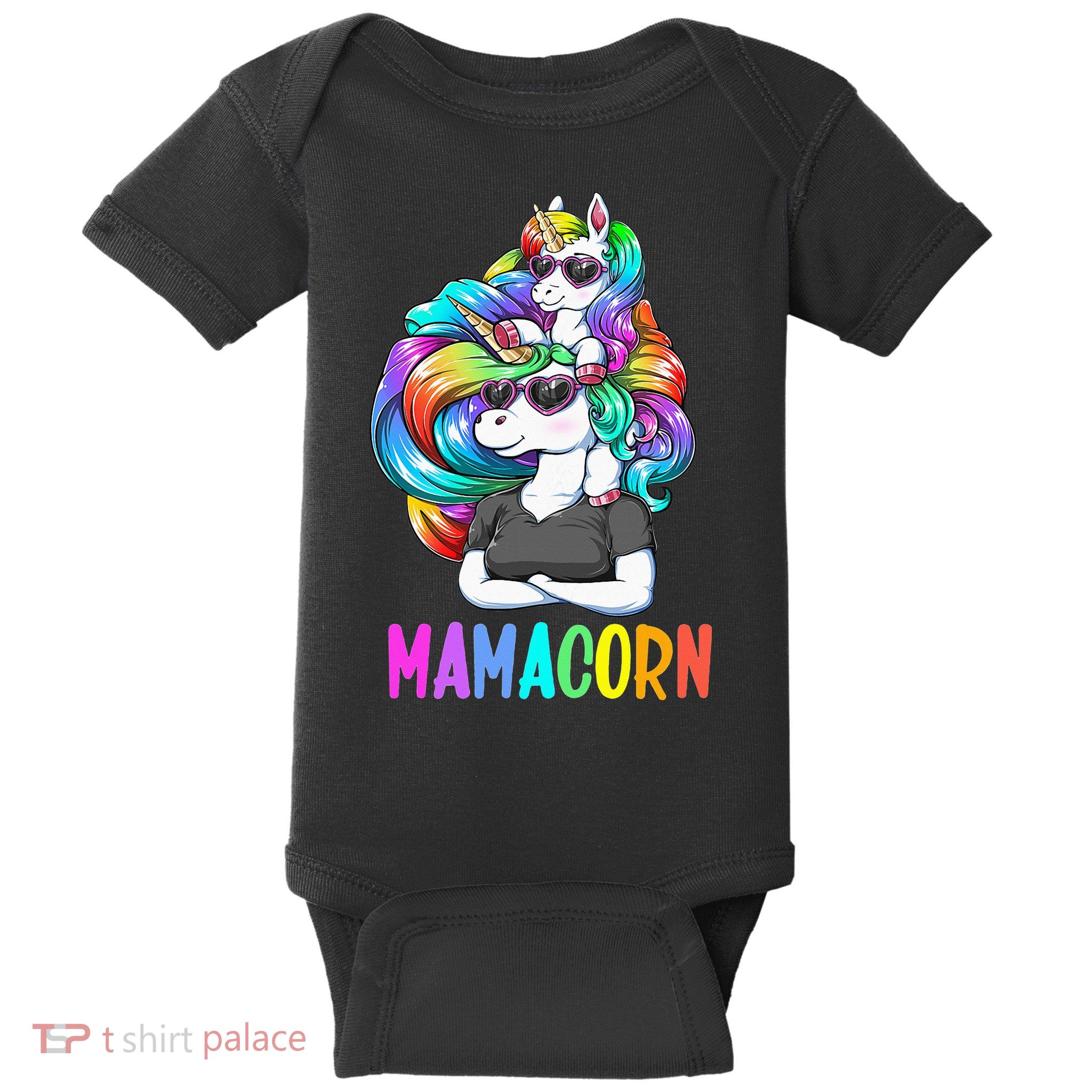 Cute Mamacorn Funny Unicorn Mothers Day Rainbow Baby Bodysuit