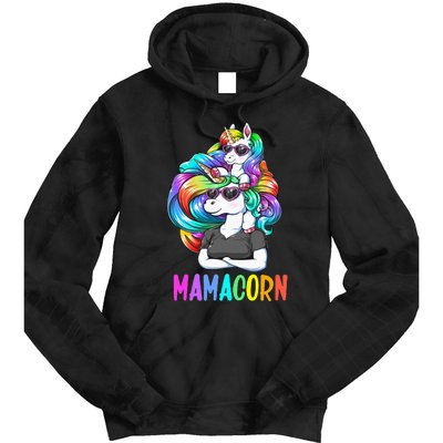 Cute Mamacorn Funny Unicorn Mothers Day Rainbow Tie Dye Hoodie