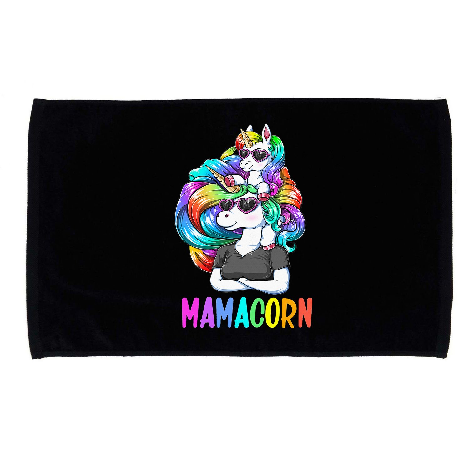 Cute Mamacorn Funny Unicorn Mothers Day Rainbow Microfiber Hand Towel