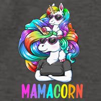 Cute Mamacorn Funny Unicorn Mothers Day Rainbow Vector Backpack