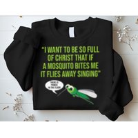 Christian Mosquito Funny Gag Jokes Religious Christian  Sweatshirt