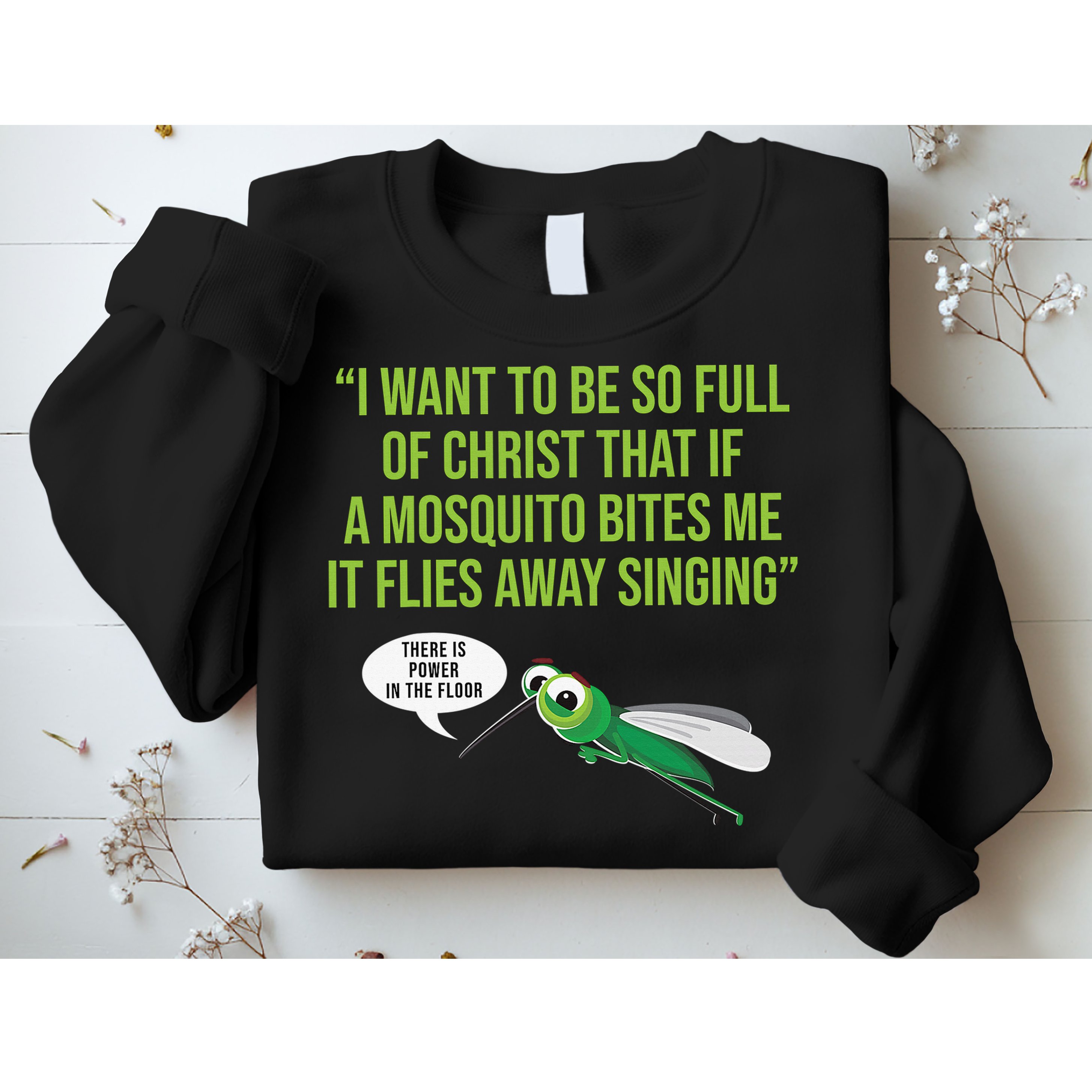 Christian Mosquito Funny Gag Jokes Religious Christian  Sweatshirt