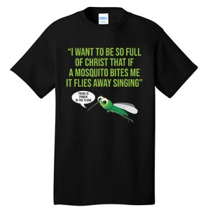 Christian Mosquito Funny Gag Jokes Religious Christian  Tall T-Shirt