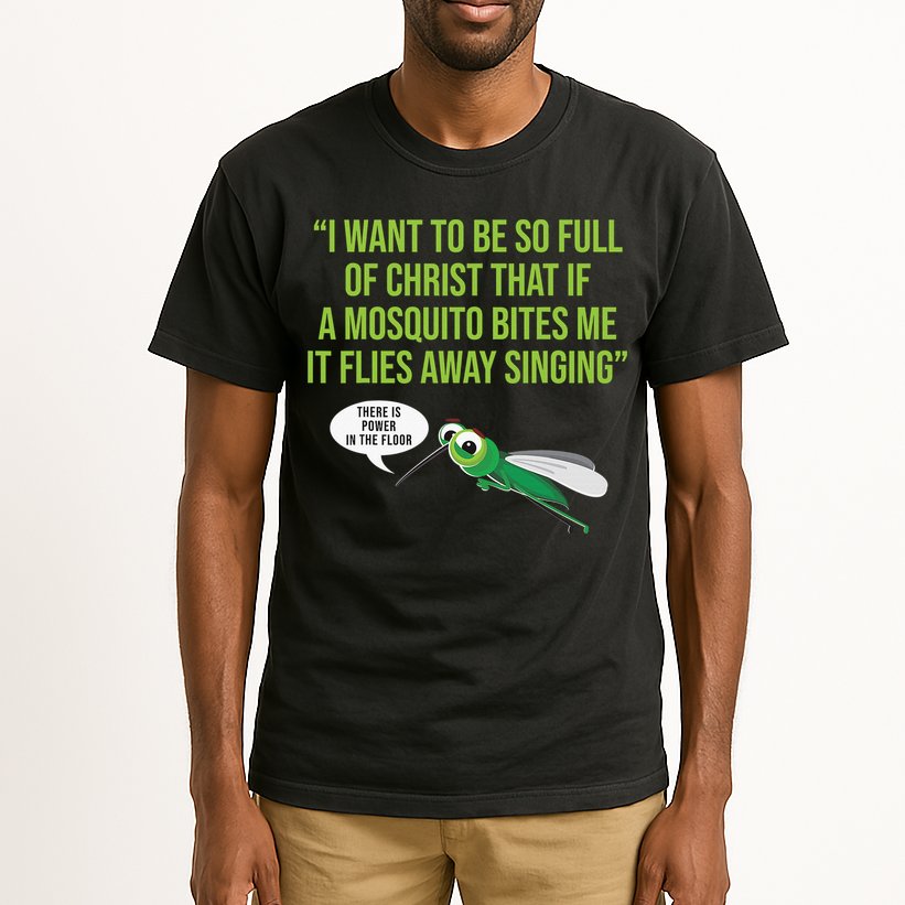 Christian Mosquito Funny Gag Jokes Religious Christian  Tall T-Shirt