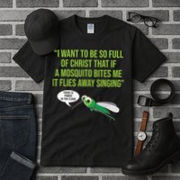Christian Mosquito Funny Gag Jokes Religious Christian  Tall T-Shirt