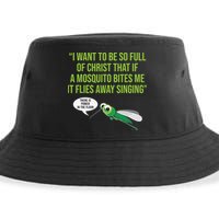 Christian Mosquito Funny Gag Jokes Religious Christian  Sustainable Bucket Hat