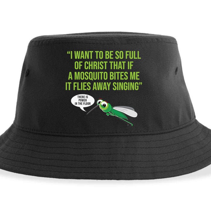 Christian Mosquito Funny Gag Jokes Religious Christian  Sustainable Bucket Hat