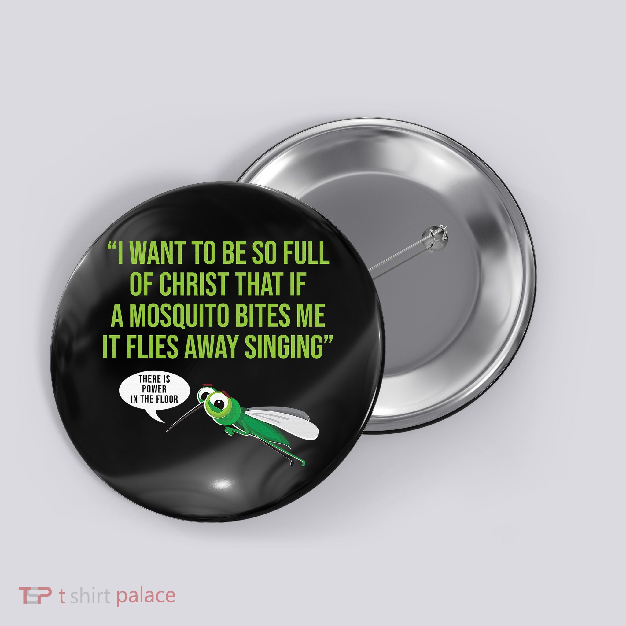 Christian Mosquito Funny Gag Jokes Religious Christian  Button