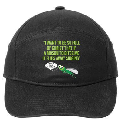 Christian Mosquito Funny Gag Jokes Religious Christian  7-Panel Snapback Hat