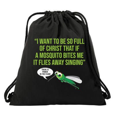 Christian Mosquito Funny Gag Jokes Religious Christian  Drawstring Bag