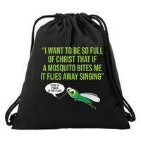 Christian Mosquito Funny Gag Jokes Religious Christian  Drawstring Bag