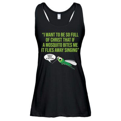 Christian Mosquito Funny Gag Jokes Religious Christian  Ladies Essential Flowy Tank