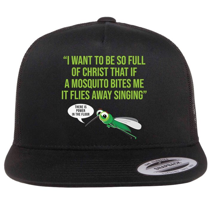 Christian Mosquito Funny Gag Jokes Religious Christian  Flat Bill Trucker Hat