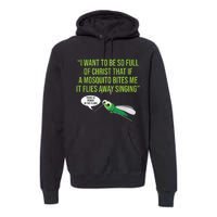 Christian Mosquito Funny Gag Jokes Religious Christian  Premium Hoodie