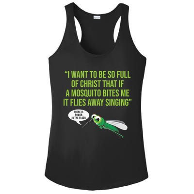 Christian Mosquito Funny Gag Jokes Religious Christian  Ladies PosiCharge Competitor Racerback Tank