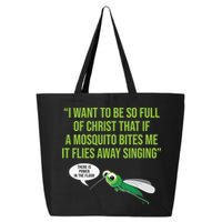 Christian Mosquito Funny Gag Jokes Religious Christian  25L Jumbo Tote