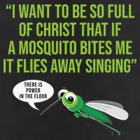 Christian Mosquito Funny Gag Jokes Religious Christian  25L Jumbo Tote