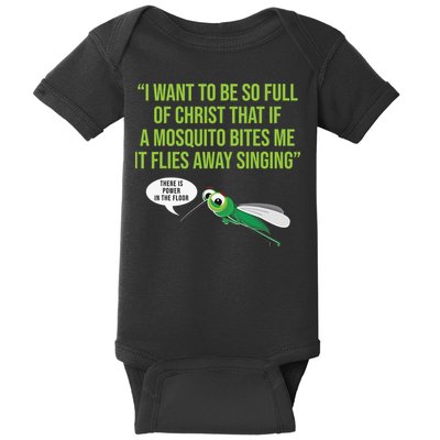 Christian Mosquito Funny Gag Jokes Religious Christian  Baby Bodysuit