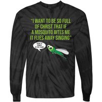 Christian Mosquito Funny Gag Jokes Religious Christian  Tie-Dye Long Sleeve Shirt