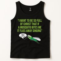 Christian Mosquito Funny Gag Jokes Religious Christian  Tank Top