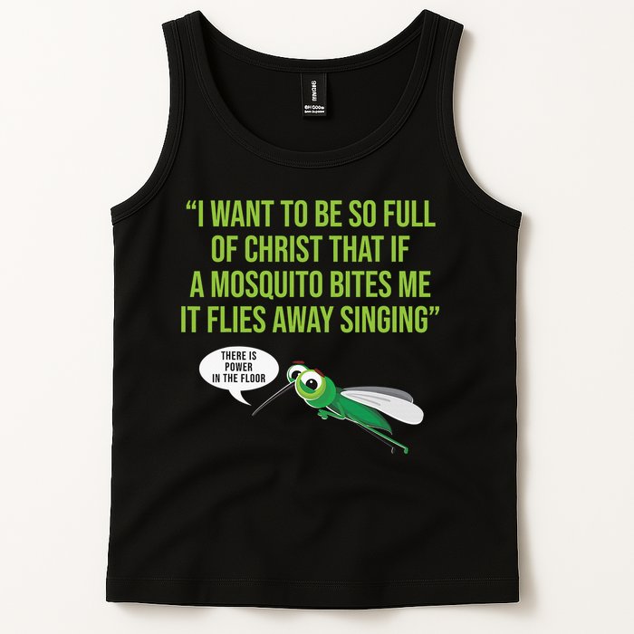 Christian Mosquito Funny Gag Jokes Religious Christian  Tank Top